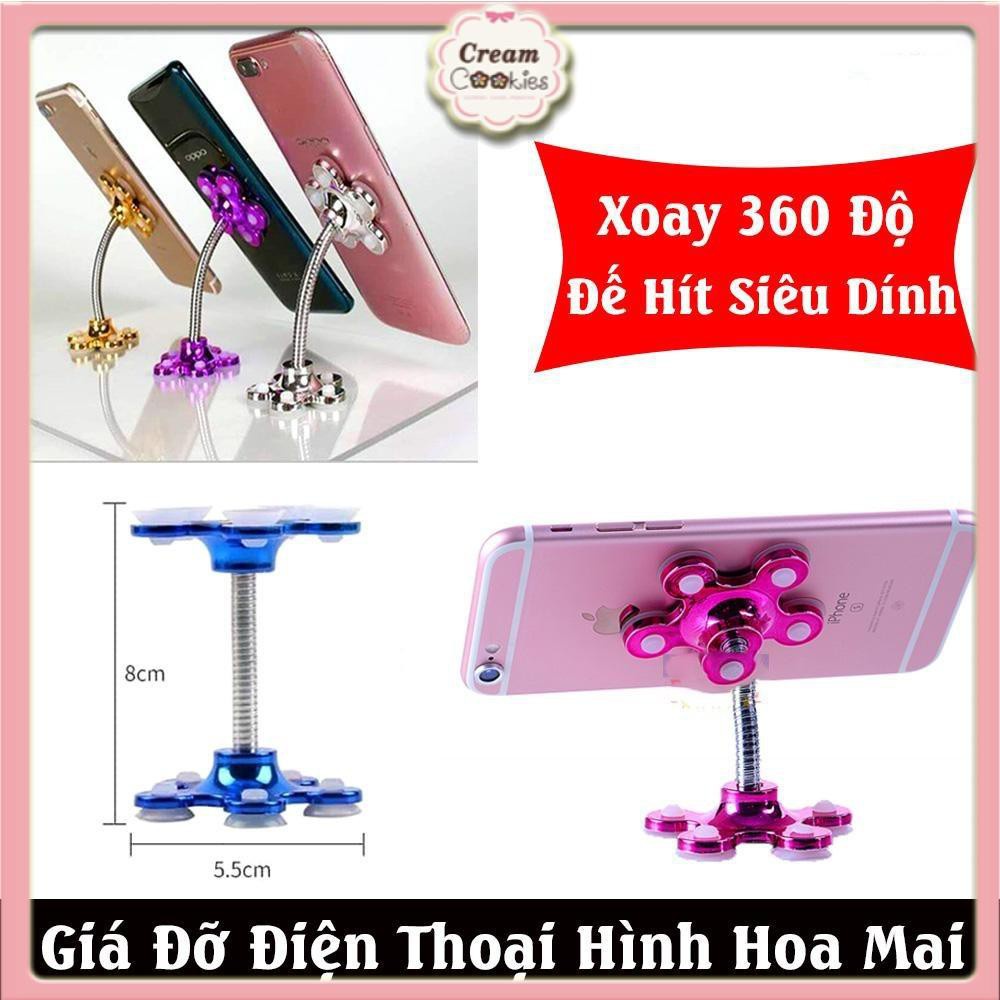 (HÀNG LOẠI 1) Giá Đỡ Điện Thoại Hút Chân Không Cực Chắc. Đầu Xoay Chuyển 360 Độ - Thiết Kế Mini , Kiểu Dáng Sang Chảnh