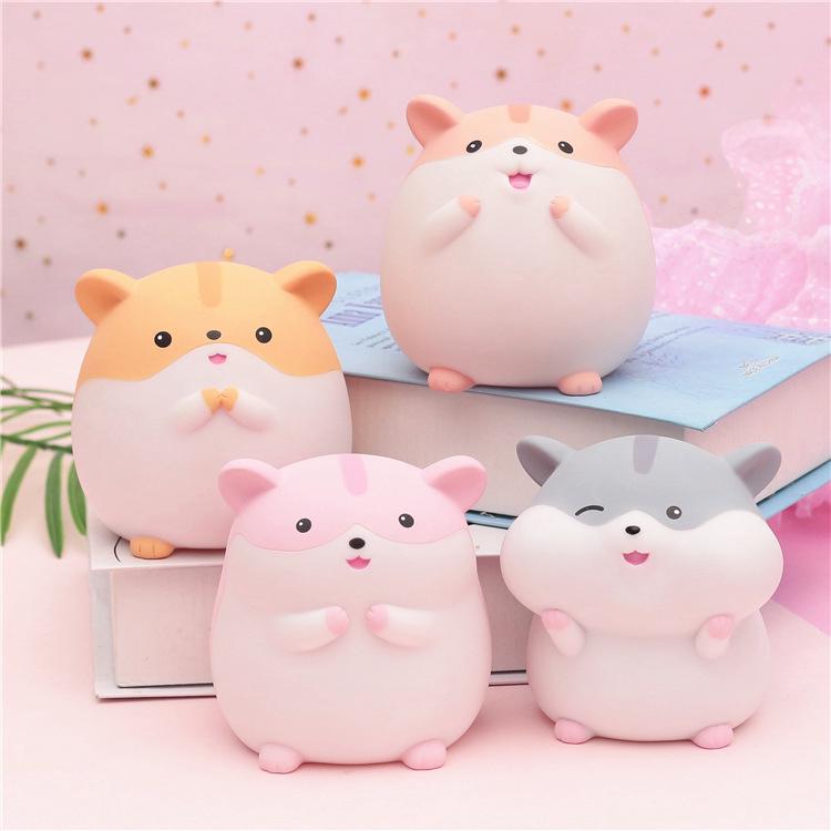 Ống heo tiết kiệm hình chuột hamster trang trí phòng bé gái