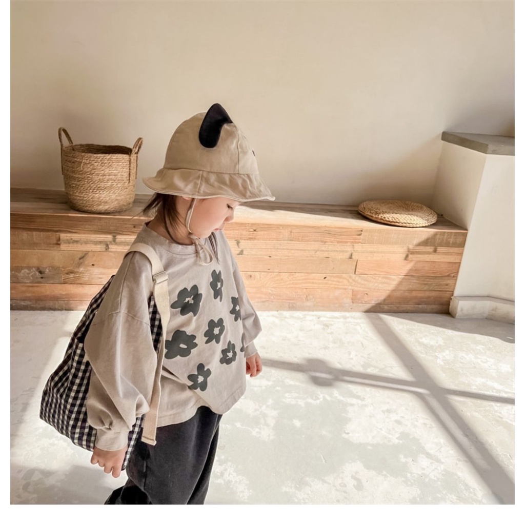 Áo Sweater Mỏng Dáng Rộng Tay Dài Phong Cách Nhật Hàn Dễ Thương Thời Trang Mùa Thu 2022 Cho Bé Gái
