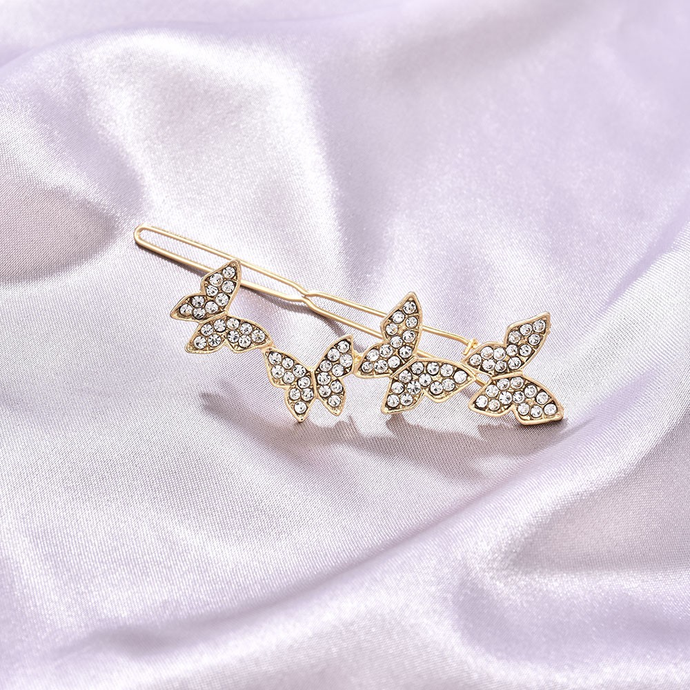 Kẹp tóc hình bướm đính kim cương giả thời trang cho nữ