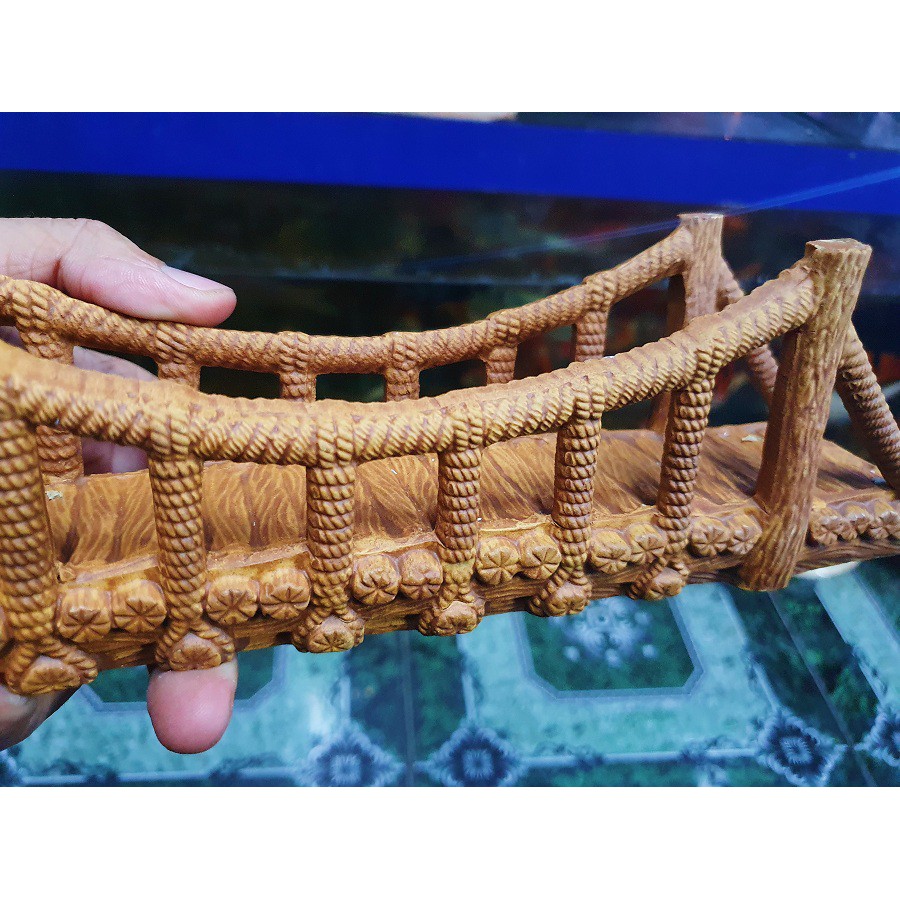 CẦU DÂY GỐM SỨ TRANG TRÍ HỒ CÁ NON BỘ 26x6x9cm