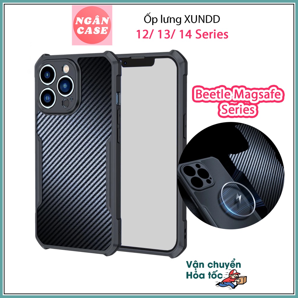 Ốp XUNDD cho iPhone 14/ 14 Pro/ 14 Plus/ 14 Pro Max/ 13/ 13 Pro/ Max/ 12/ 12 Pro/ Max (BEETLE MAGSAFE)Hỗ trợ sạc Magsafe