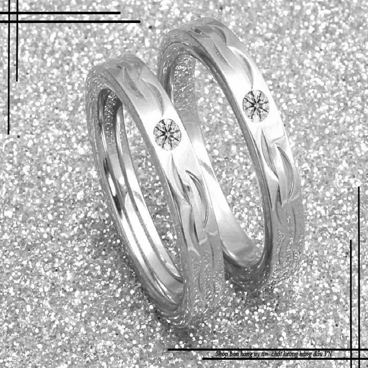 1 CHIẾC NHẪN CẶP INOX THỜI TRANG, NHẪN ĐÔI TÌNH NHÂN