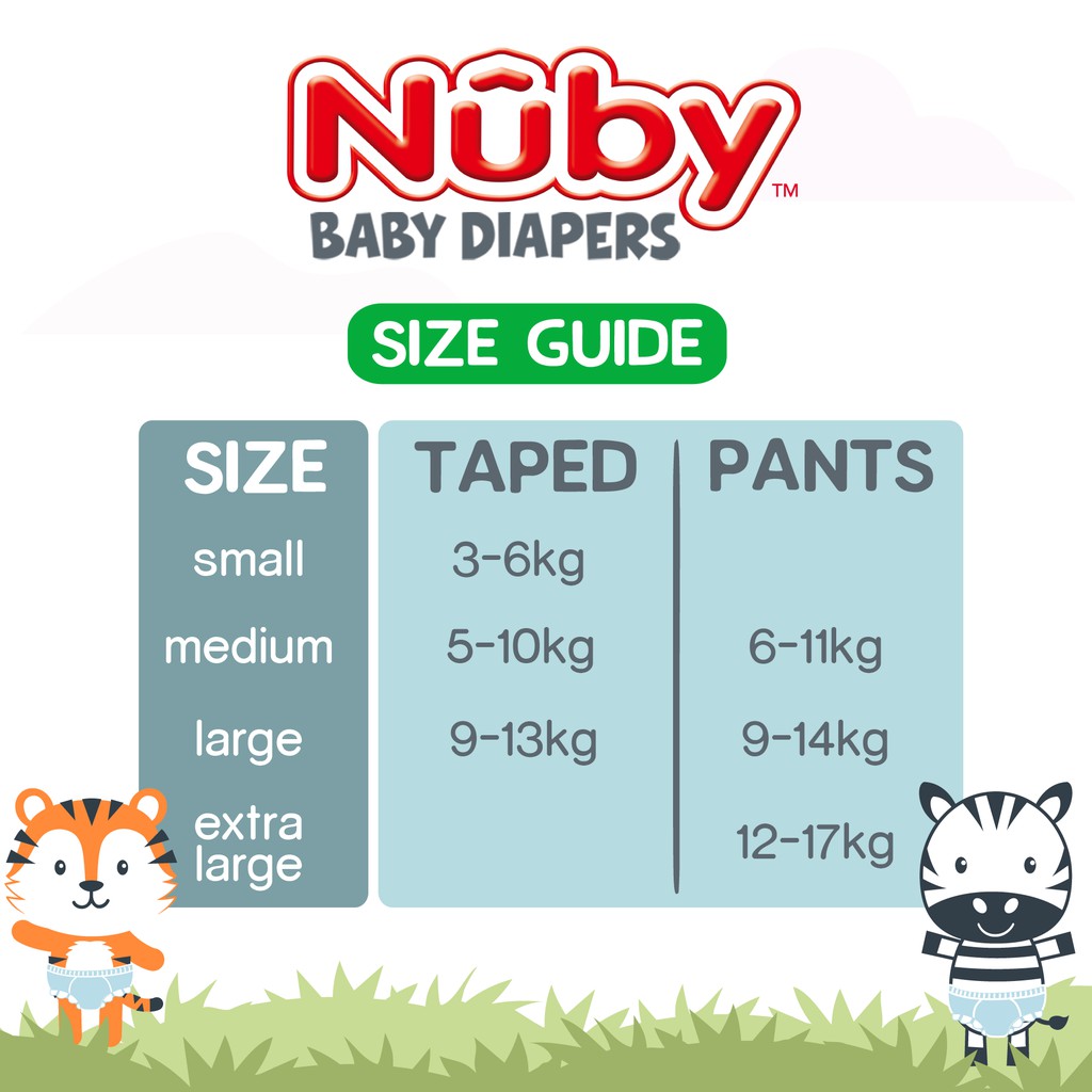 Tã quần Nuby siêu mỏng siêu thoáng siêu thấm size M48/L46/XL44