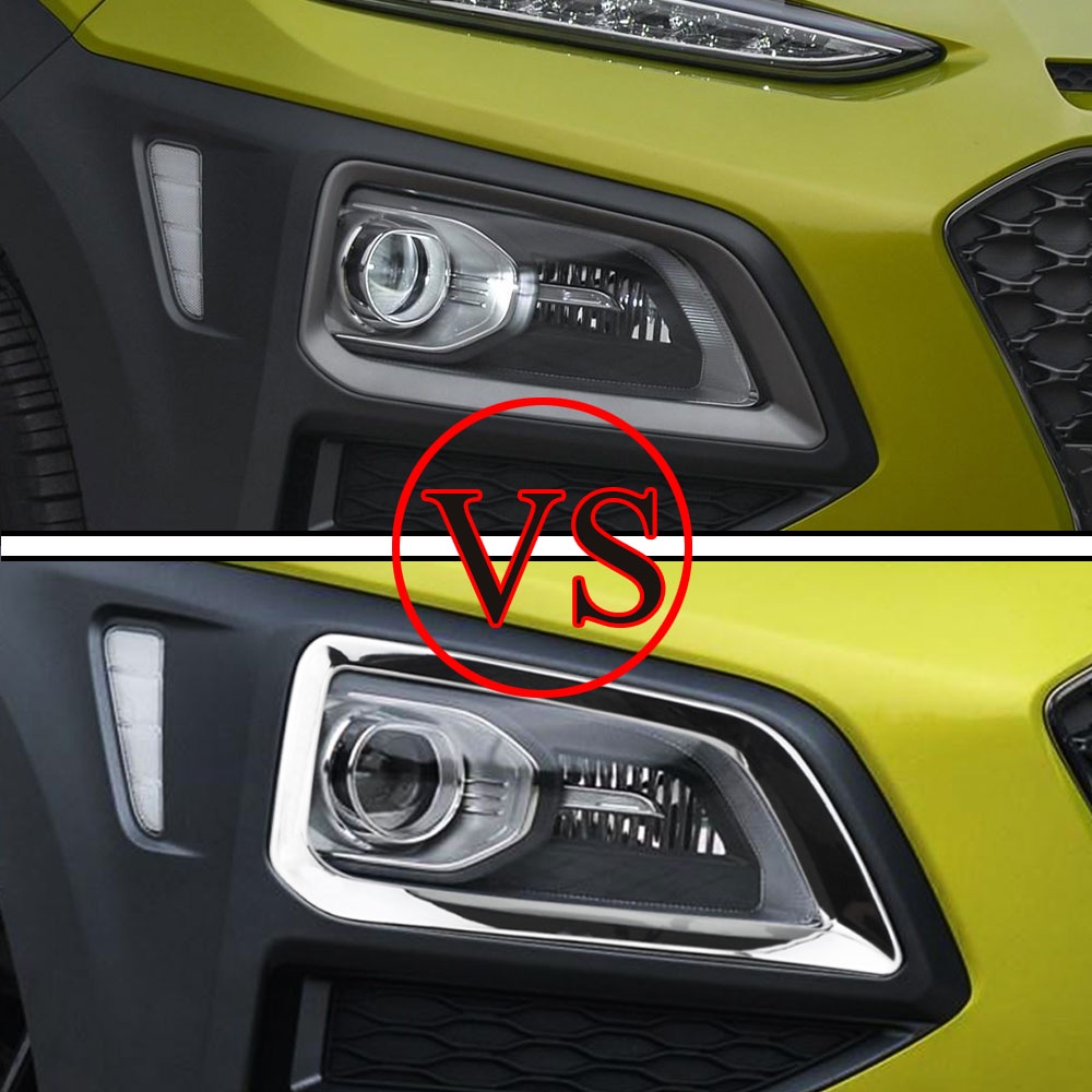 Khung Viền Đèn Sương Mù Phía Trước Bằng ABS Mạ Chrome Cho Hyundai Kona Encino Kauai SUV 2018 2019