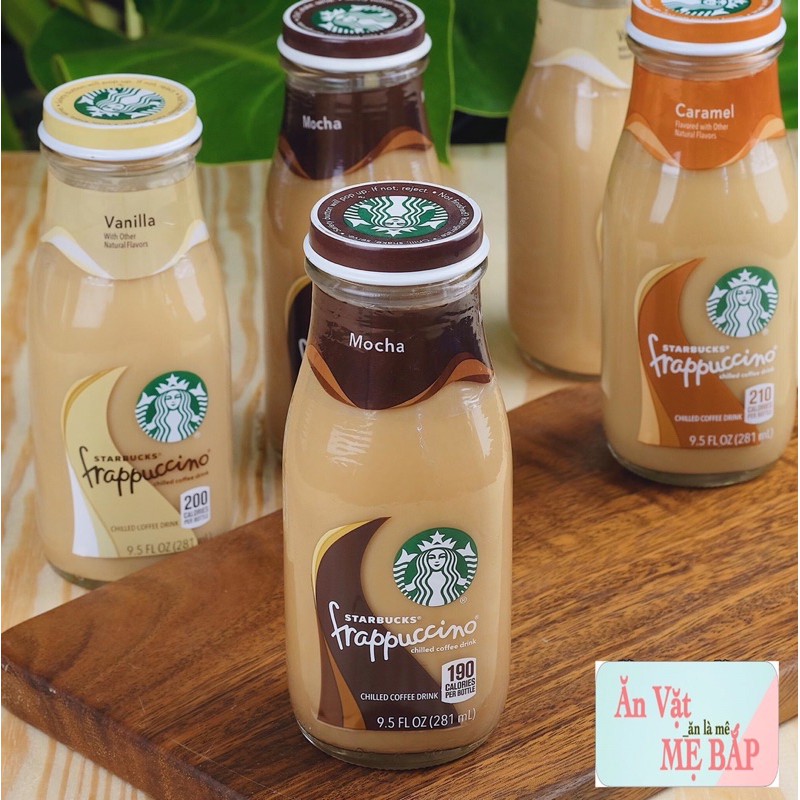 [Date 07/2021] Cafe Đóng Chai Starbuck Frappucino - Chai 283ml - 3 Vị Mocha, Vanilla, Caramel [Freeship +Hoàn Xu]