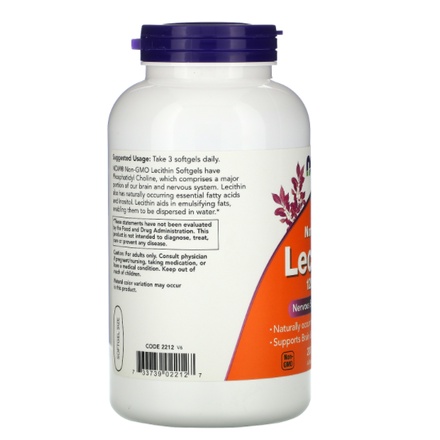 Lecithin | Now Non-GMO Lecithin  - Viên Uống Giảm Tắc Ti Sữa 1200MG  - Chính Hãng The Shape