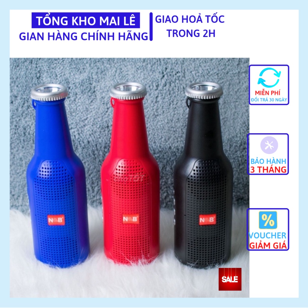Loa Bluetooth Mini NB201 Hình Chai Nước - Loa Bluetooth không dây Hình Chai Siêu Đẹp, Nghe To và Trong, Có Đèn Pin