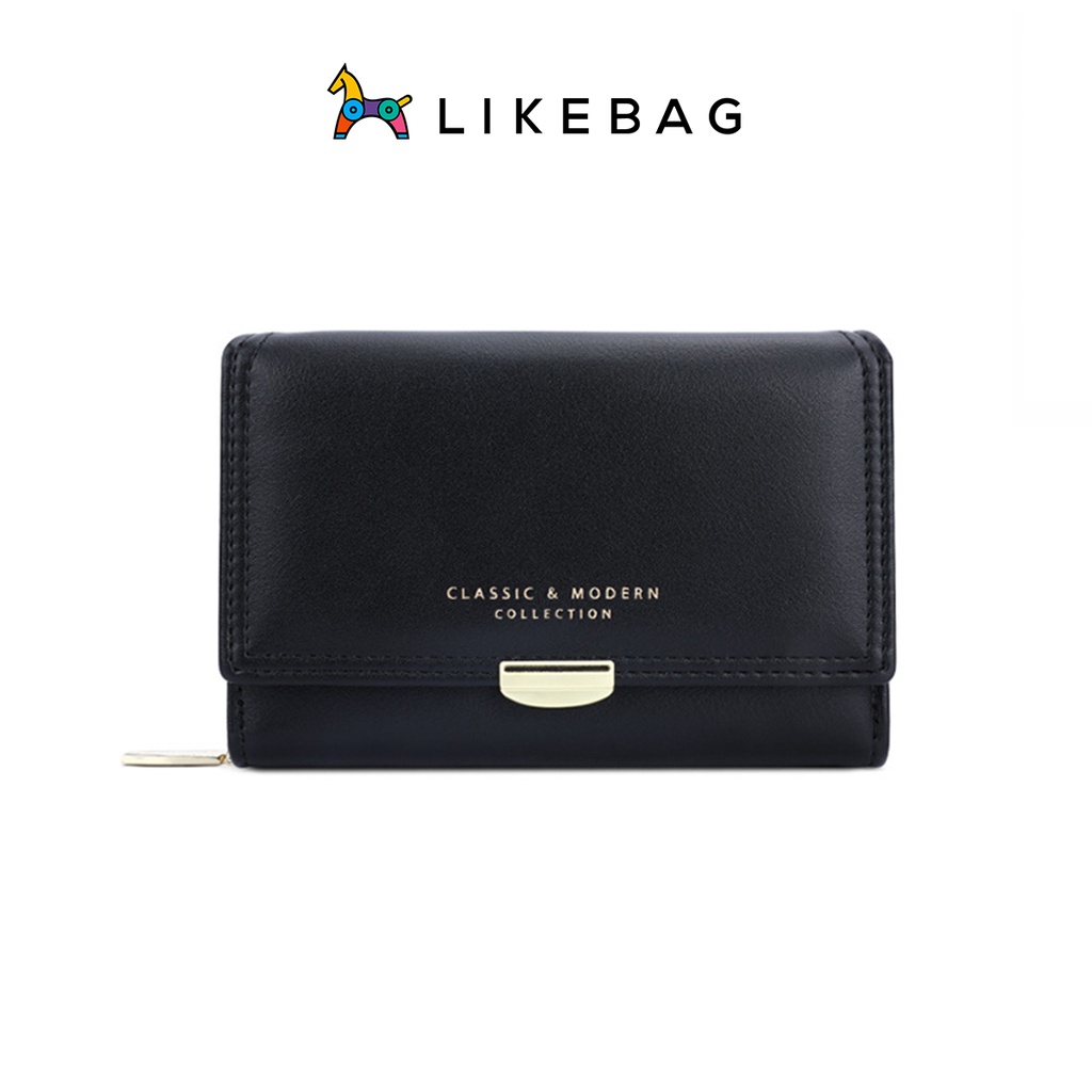 Ví nữ mini cầm tay LIKEBAG basic trơn T2704-001 - LIBAGI