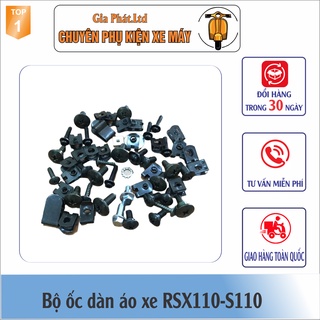Bộ ốc vỏ nhựa xe máy rsx110, wave s110