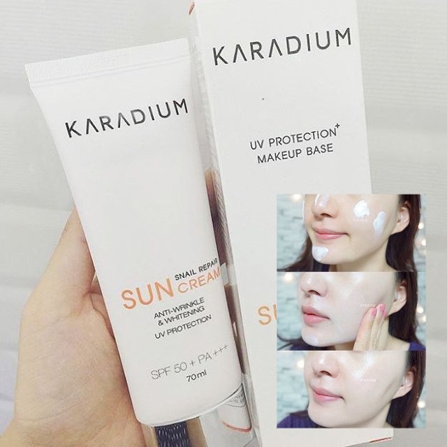 KEM CHỐNG NẮNG / KARADIUM / Kem Chống Nắng Nâng Tone Da Karadium Snail Repair Sun Cream SPF 50+ PA+++