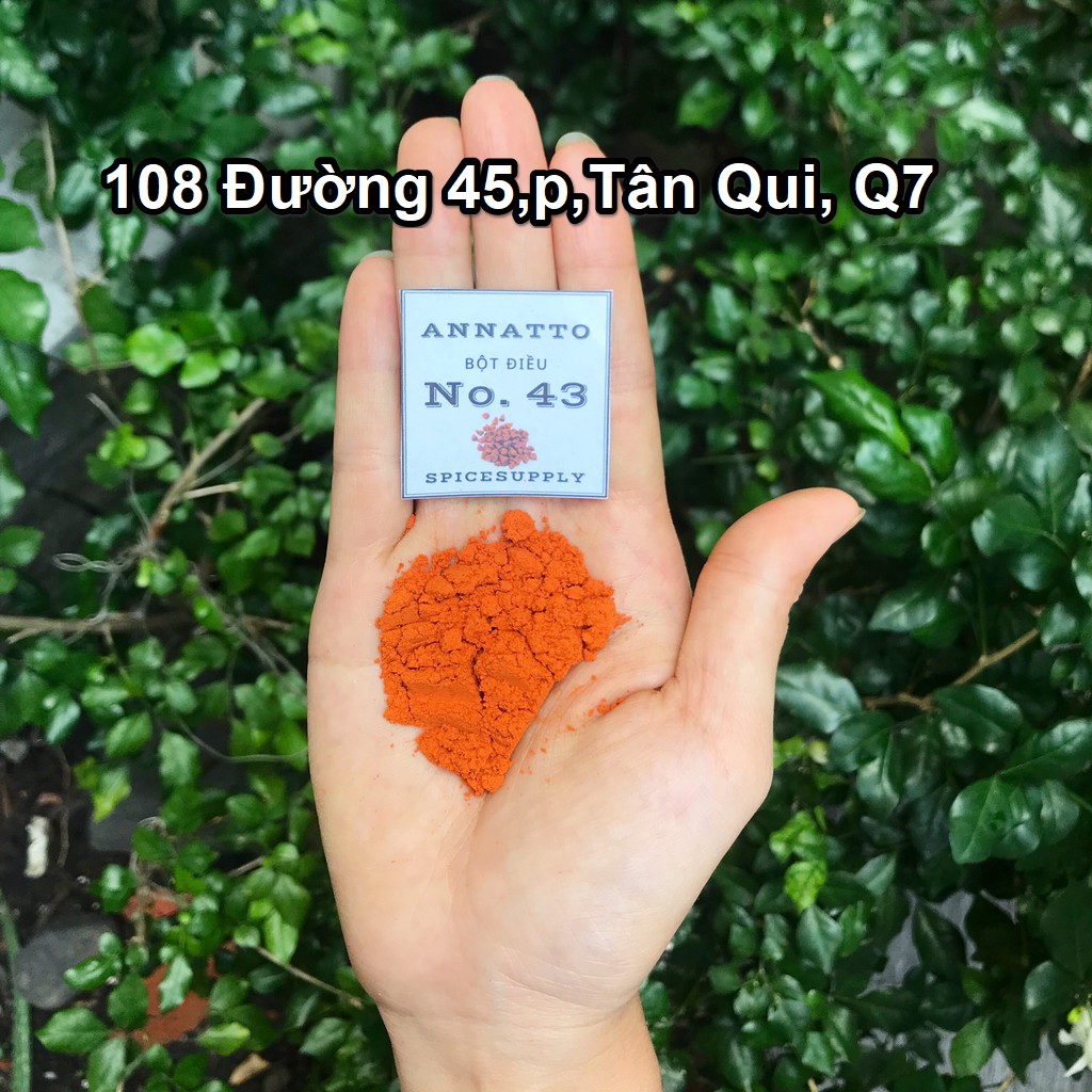 1kg Annatto Powder - bột Điều nguyên chất màu gạch tôm đỏ 100% tự nhiên