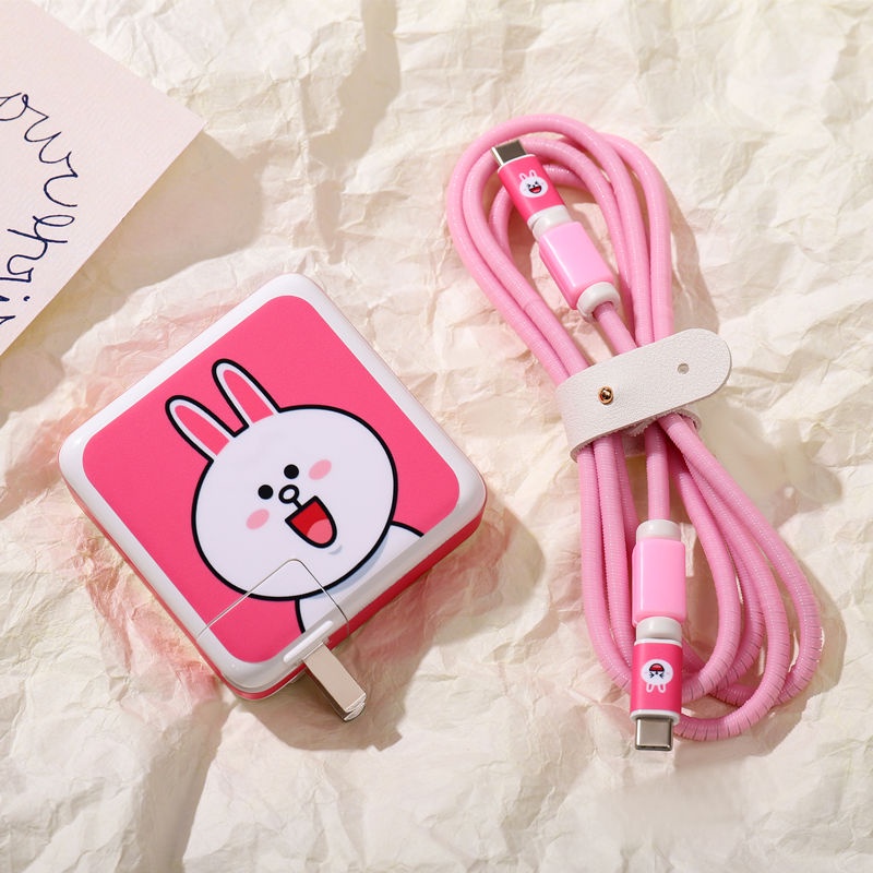 Bộ Phụ Kiện Bảo Vệ Dây Cáp Sạc Họa Tiết Hoạt Hình Cho Macbook Air Pro 29 30 45 67w