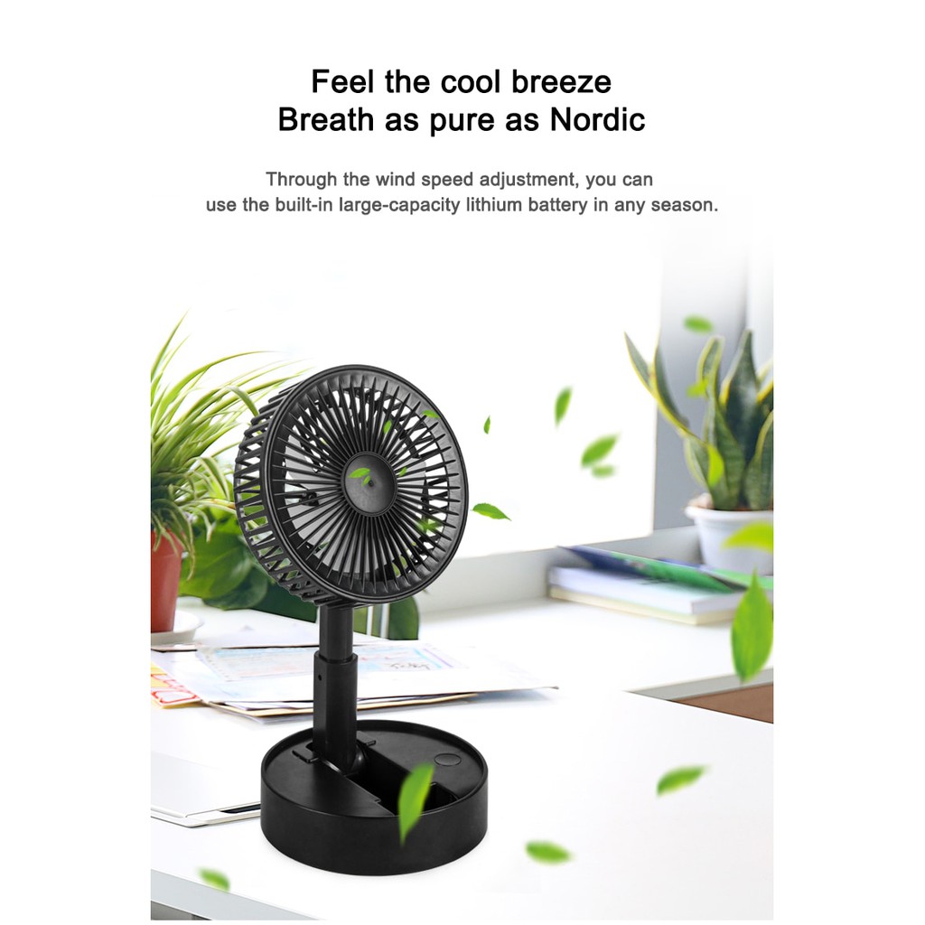 ️FREESHIP️Quạt Mini Để Bàn Sạc Tích Điện Gấp Gọn USB Fan A9, Siêu Tiện Dụng Cho Mùa Hè 2021