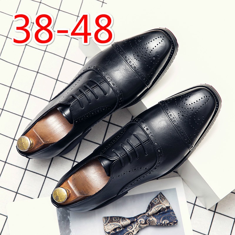 Giày Da oxford Không Ủi Phong Cách Công Sở Cho Nam size 45 46 47 48