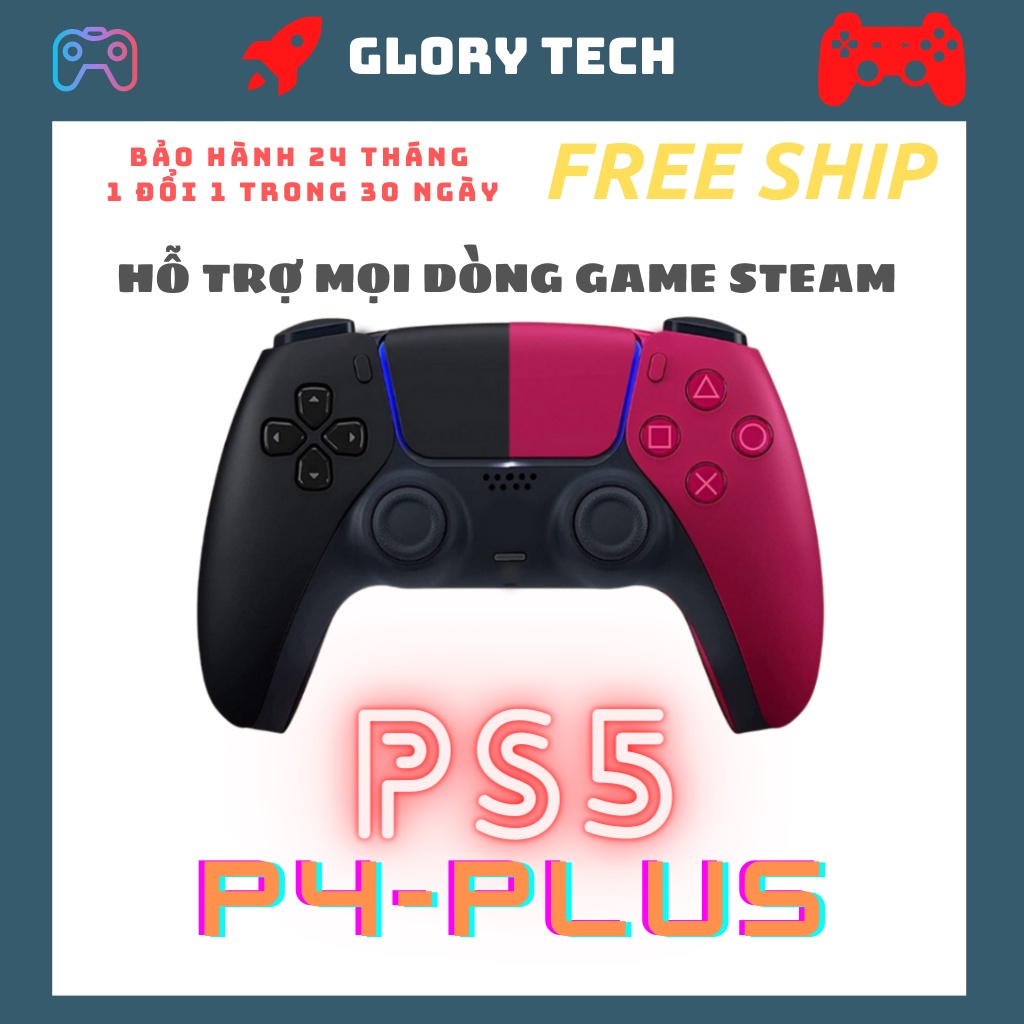 Tay cầm PS5 full chức năng sịn sò : motor rung tạo cảm giác chân thật,cò bấm nảy,cảm biến đa chiều kết nối mọi thiết bị