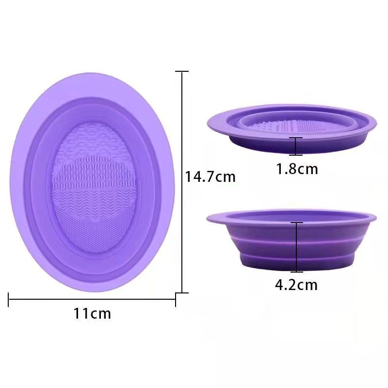 Chậu silicon vệ sinh cọ trang điểm
