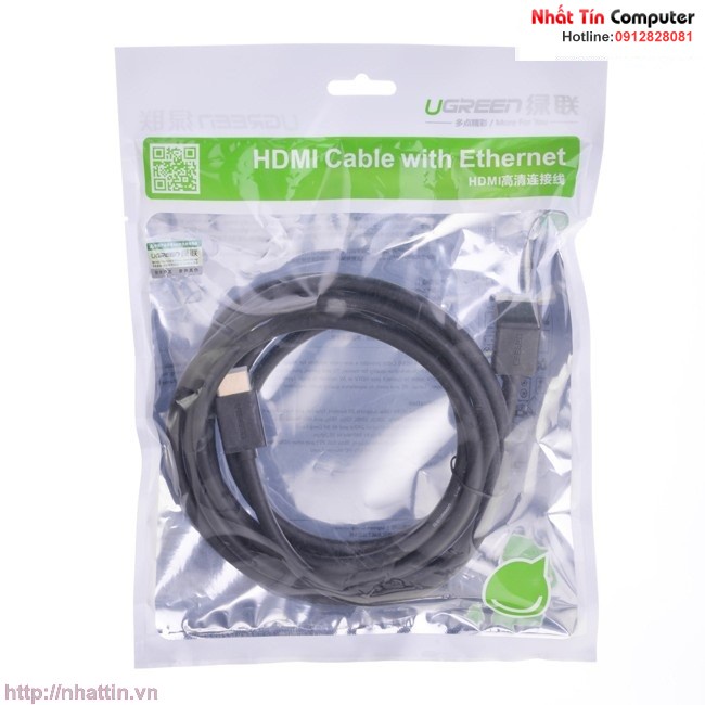 Cáp HDMI to HDMI 2m bẻ xuống góc vuông 90 độ Ugreen UG-10173 cao cấp