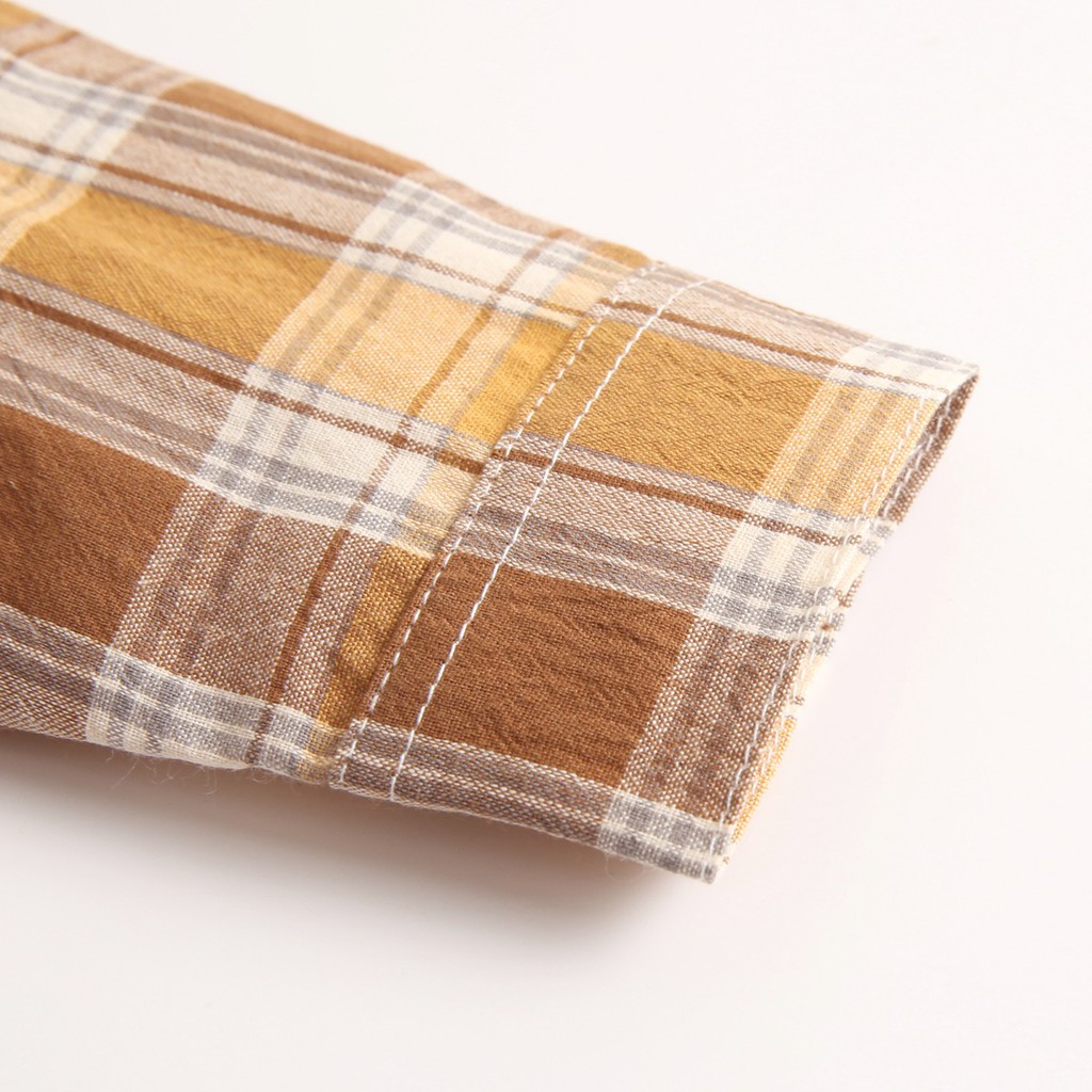 Bộ Đồ Liền Thân Sanlutoz Tay Dài Từ Cotton Họa Tiết Caro Thời Trang Mùa Thu Dành Cho Bé