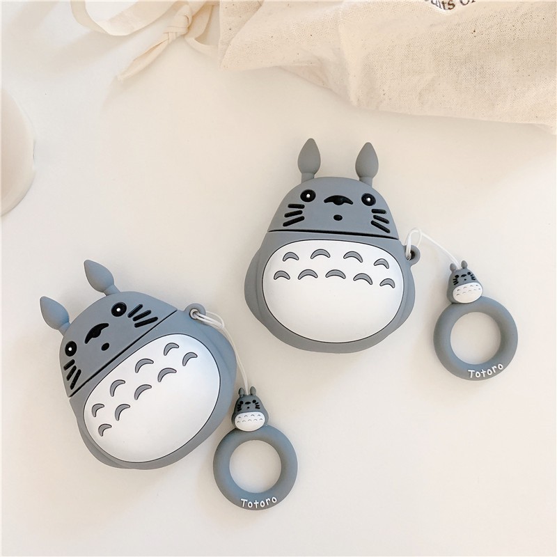 Vỏ Bảo Vệ Hộp Sạc Tai Nghe Airpods 1 / 2 Hình Totoro Ngộ Nghĩnh