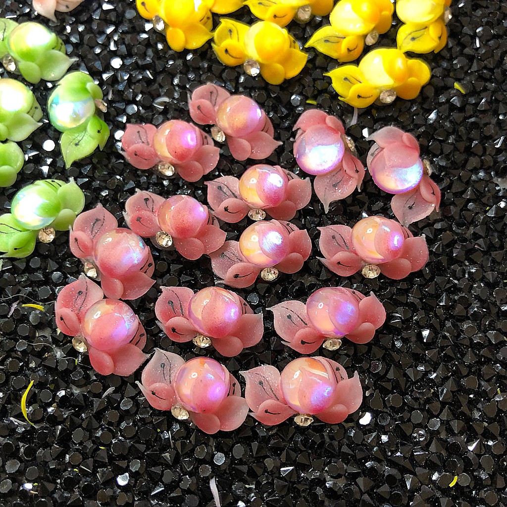 [ Hoa Nail ]-Hoa Cúc Mắt Mèo- Cam Kết 100% Bột Mỹ - Hoa Gắn Móng( Giá 1 bông )