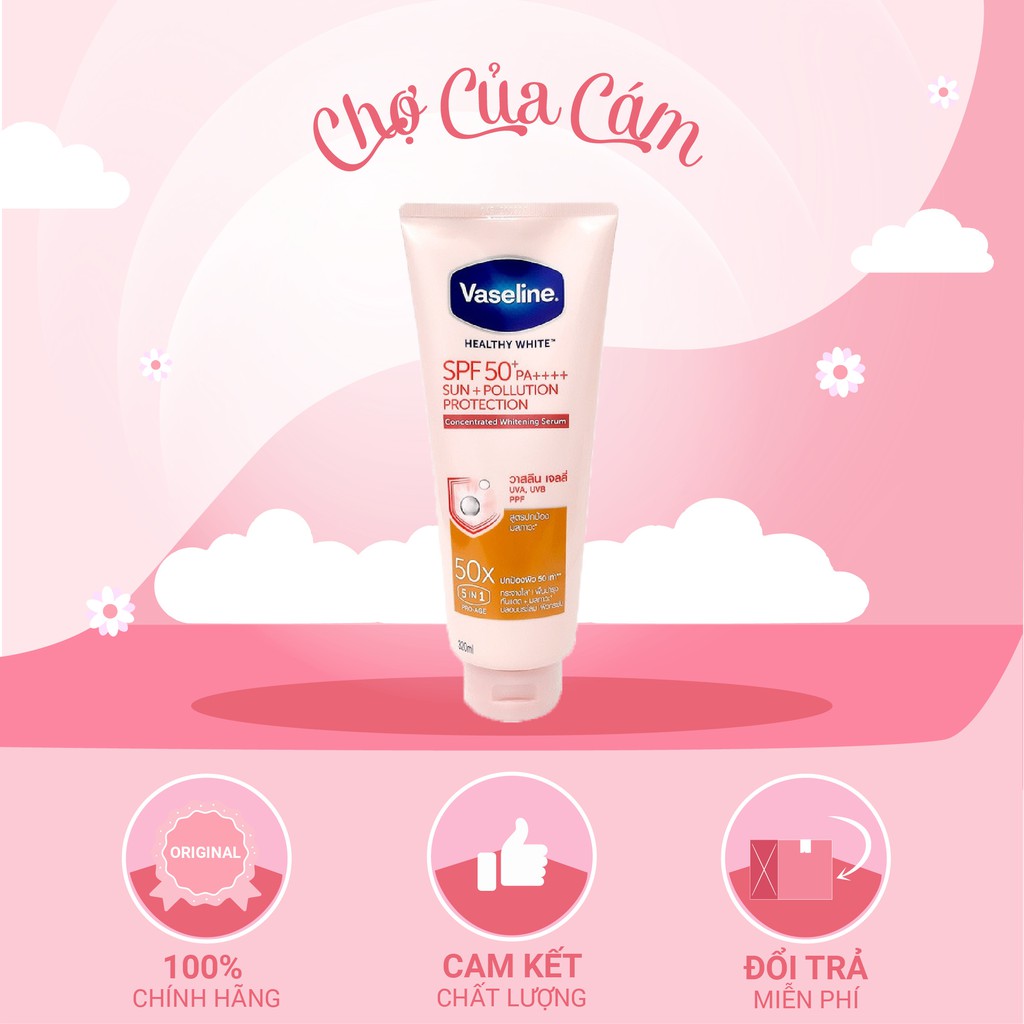 Sữa Dưỡng Thể Trắng Da VASELINE 50X SPF 50+ THÁI LAN 320ml
