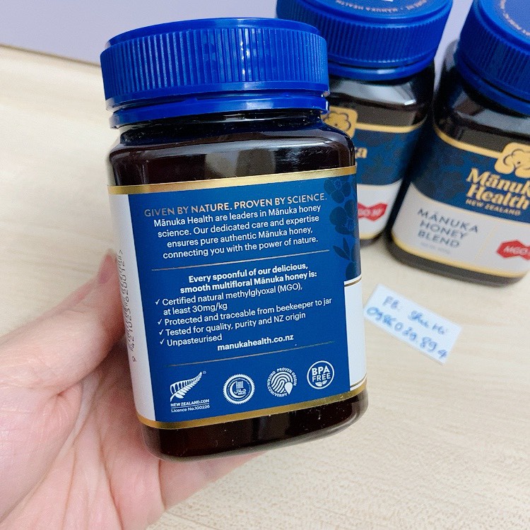 Mật ong manuka, honey manuka health MGO 30+ new zealand hộp 500g - HSD 2025
