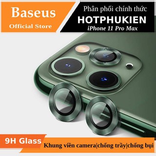Bộ ốp viền kim loại tích hợp cường lực chống trầy Camera cho iPhone 11 Pro / 11 Pro Max hiệu Baseus - Hàng chính hãng