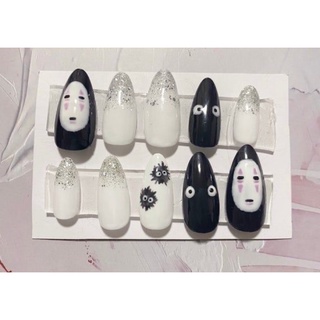 Nailbox - Bộ 10 móng giả, móng úp mẫu hoạt hình Vô Diện siêu dễ thương