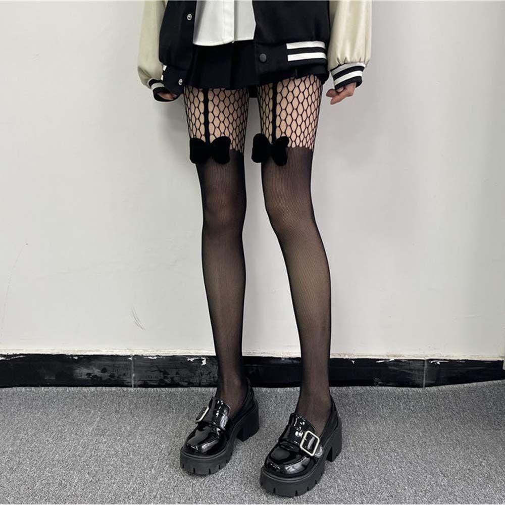 SOMEDAYZL Quần Tất Đen Siêu Mỏng Thoáng Khí Phong Cách Lolita Hàn Quốc Gợi Cảm Cho Nữ