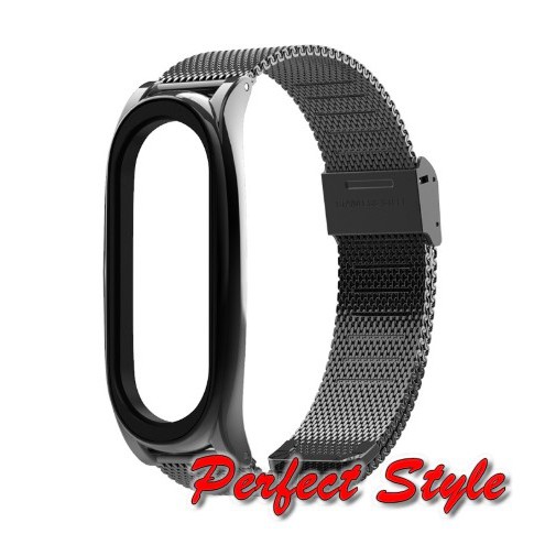 Dây đeo kim loại thép không gỉ Mijobs Xiaomi miband 3/ miband 4/ miband 5/ miband 6