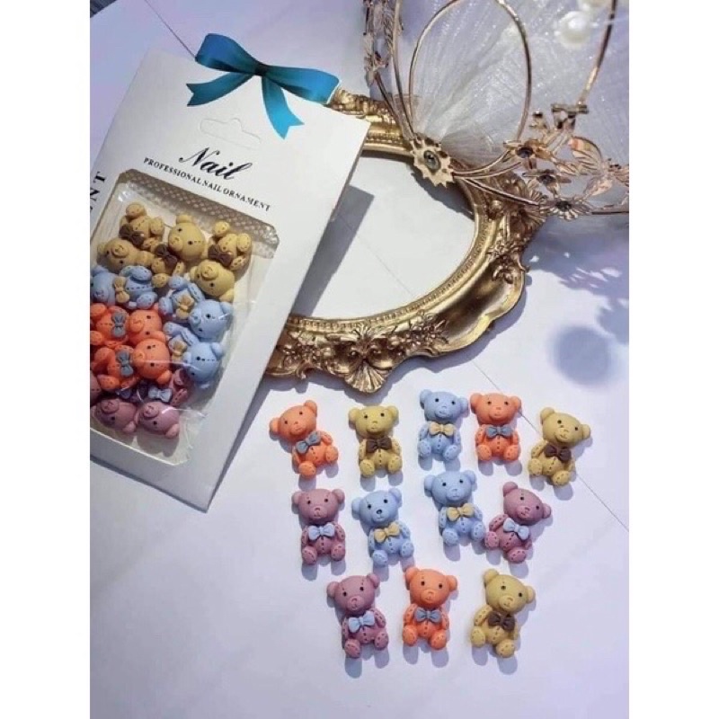 Set charm nơ trang trí móng - phụ kiện nail