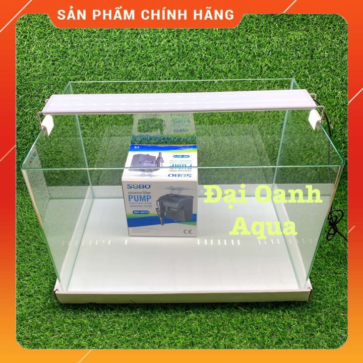 { RẺ VÔ ĐỐI } BỘ Bể Cá Kính Đúc 50cm Để Bàn, Dài 50cm Rộng 27cm  Cao 30cm - Bể Cá Cảnh Mini