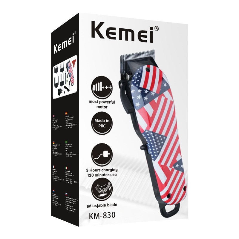 Tông đơ cắt tóc chuyên nghiệp cờ U S  A kemei KM803
