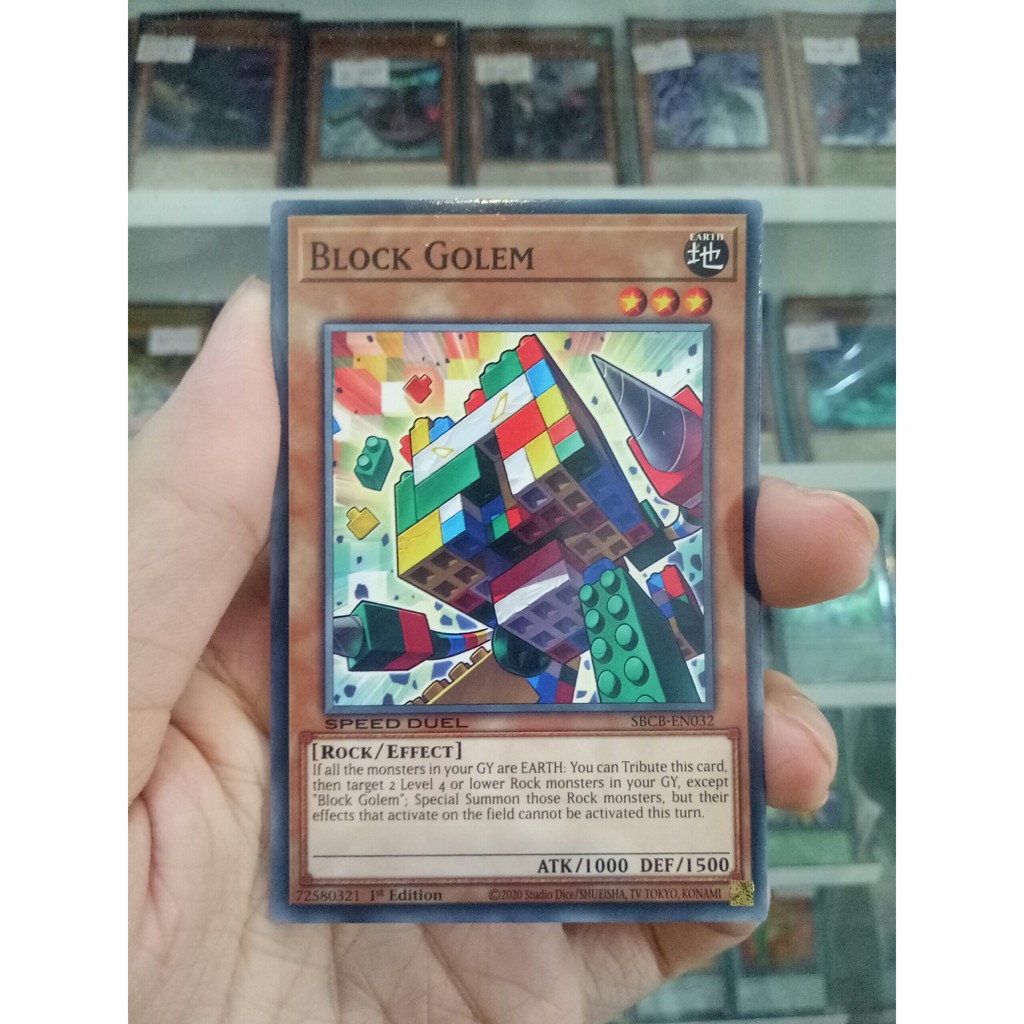 Thẻ Bài Lẻ YugiOh! Mã SBCB-EN032 - Block Golem - Common - 1st Edition