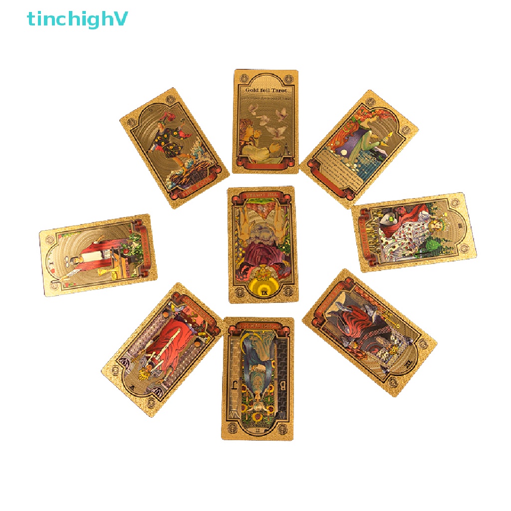 Bộ Bài Tarot Bằng Giấy PVC Mạ Vàng Chống Thấm Nước Và Mài Mòn