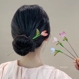 Trâm búi tóc cài tóc hoa tulip