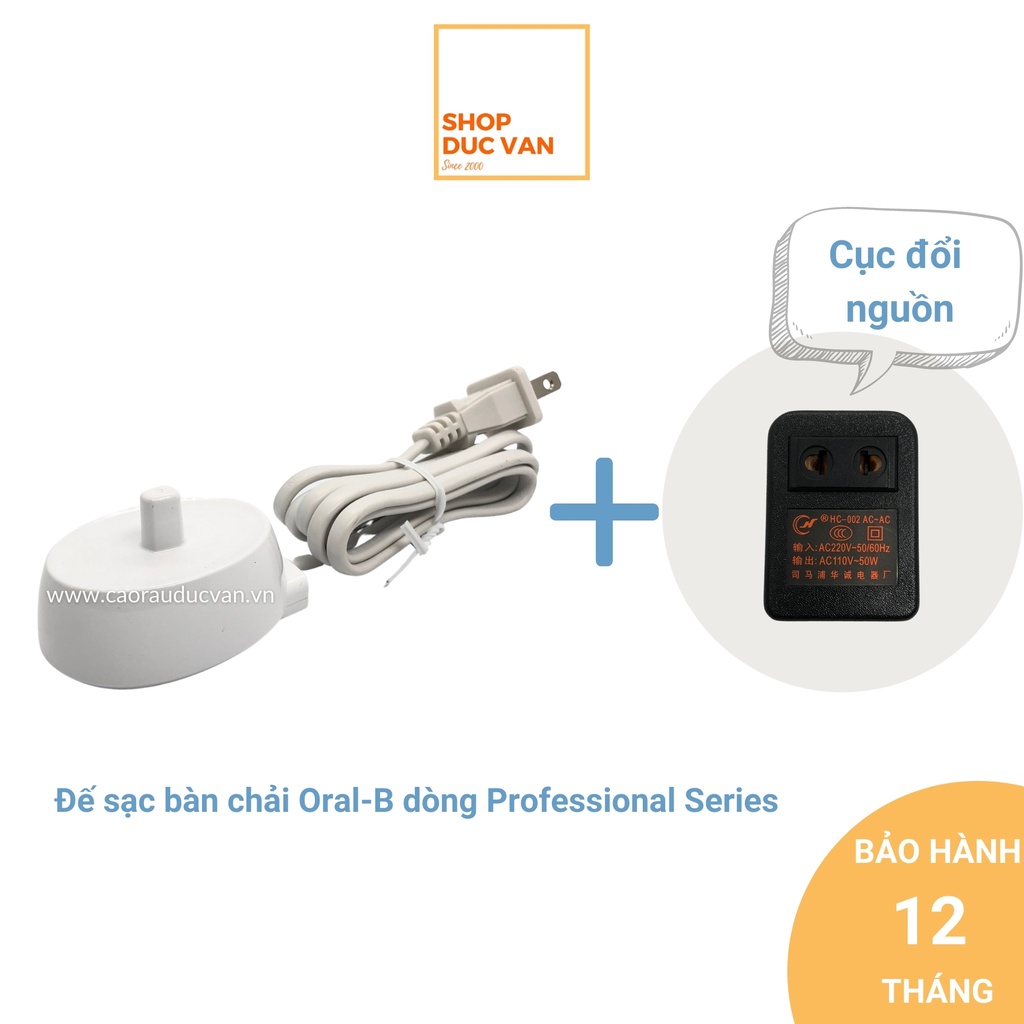 [ BH 12 Tháng] Sạc bàn chải đánh răng điện Oral-B Pro 650 , Pro 700 , 1000 , 9000 – hàng chính hãng - Shop Đức Vân