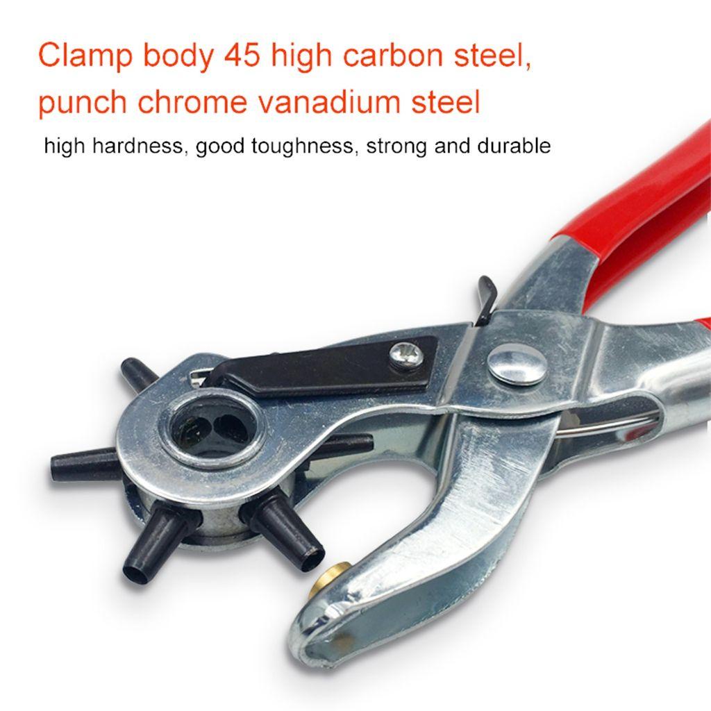 1 Dụng Cụ Đục Lỗ 6 Kích Cỡ Mạ Kẽm Cho Vải / Da / Giấy