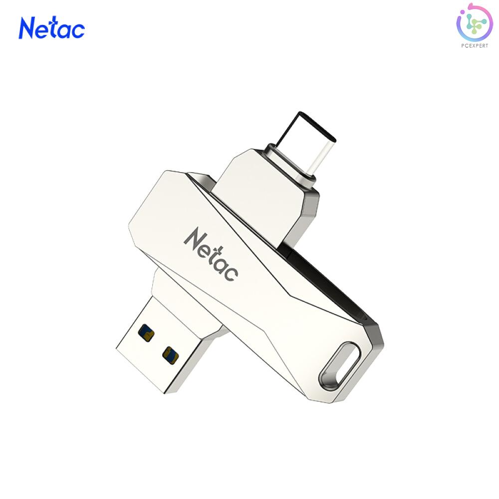 Netac U782C 64GB Type-C + USB Double Interface Flash Drive Plug &amp; Play Mobile Phone Memory Expansion U Disk Silver