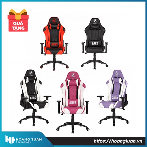 Ghế Game E-DRA Ares EGC207 Đen/Trắng/Đỏ/Tím/Hồng