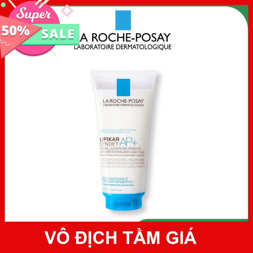 [CHÍNH HÃNG] La Roche Posay Sữa Rữa Mặt Và Tắm Cho Da Khô Đến Rất Khô Lipikar Syndet AP+ 200ml