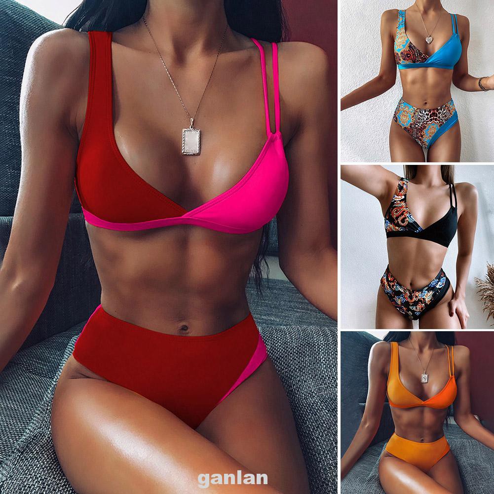 Bộ Bikini Hai Mảnh Màu Gradient Hở Lưng Có Mút Nâng Ngực Quyến Rũ Cho Nữ | BigBuy360 - bigbuy360.vn