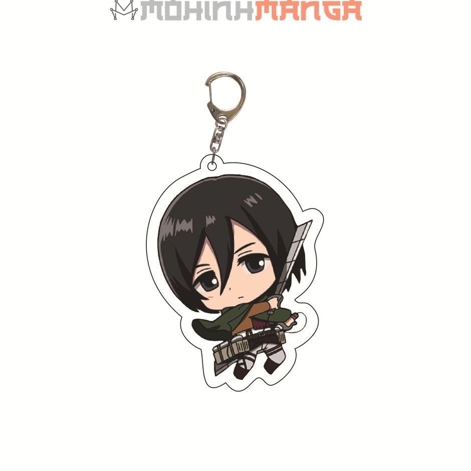 Móc khóa Attack on titan đại chiến Levi Ackerman Mikasa Eren Yeager Erwin Smith Armin Hange Zoe Sasha Braus Annie