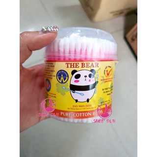 Hộp tăm bông tròn The Bear