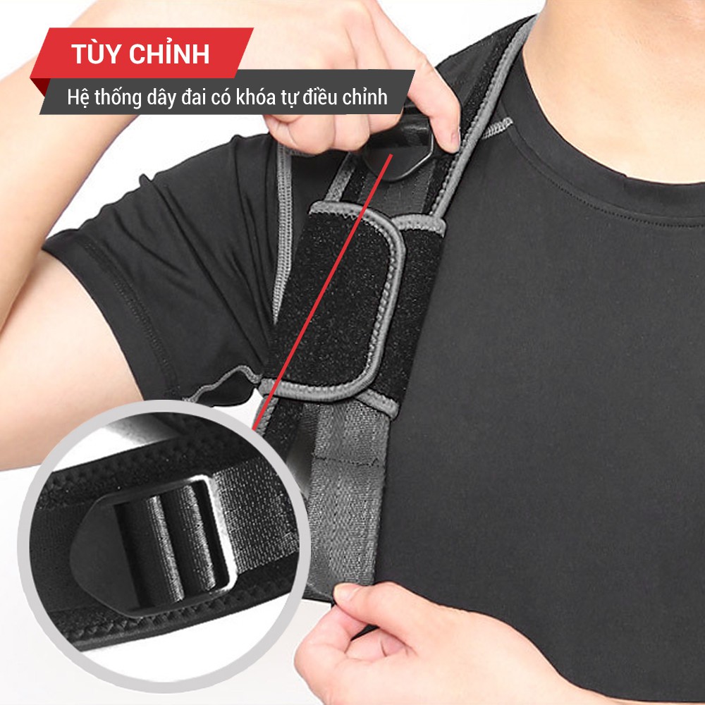 Đai chống gù lưng cao cấp GoodFit GF712P _LEMA SPORT