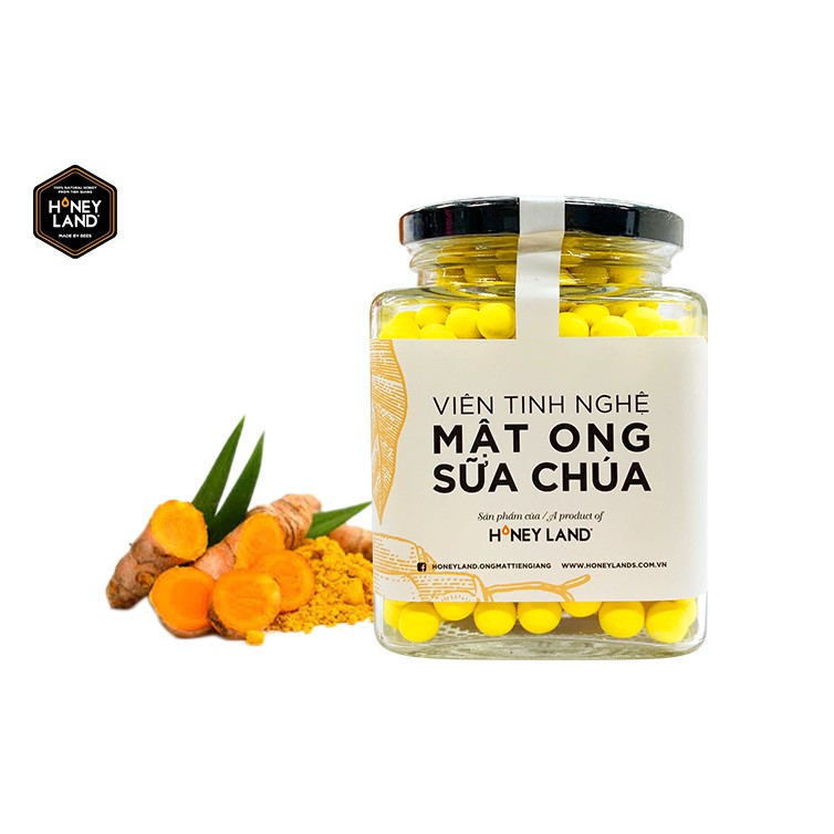 Viên tinh nghệ mật ong sữa chúa Honeyland 250gr/lọ