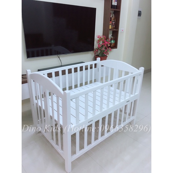 Nôi cũi gỗ quế kèm đệm
