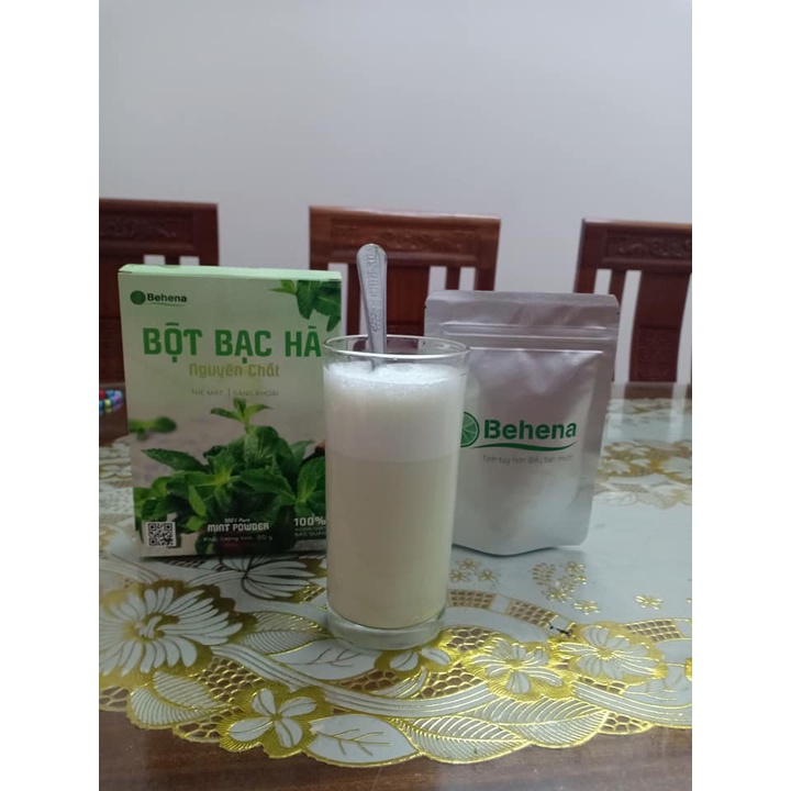 Bột bạc hà nguyên chất Behena (Hộp 50g) - Đắp mặt nạ giảm mụn, hôi miệng