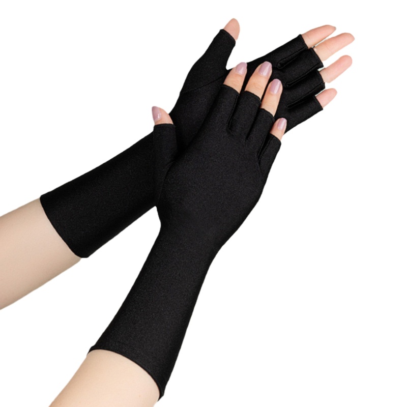 Đôi Găng Tay Len Hở Ngón Màu Sắc Thời Trang Cho Nữ